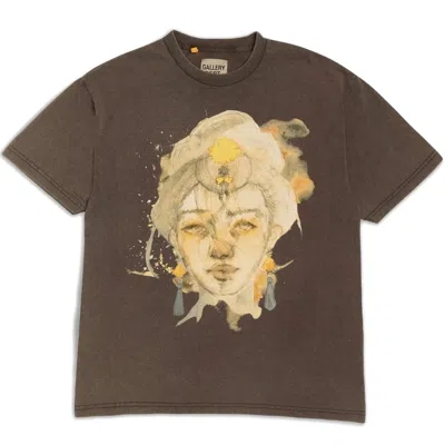 Pre-owned Gallery Dept. Men's  Portrait Short Sleeve T-shirt In Brown