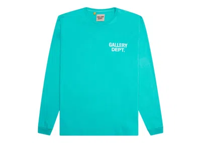 Pre-owned Gallery Dept. Men's  Souvenir Long Sleeve Tee Shirt In Teal In Blue
