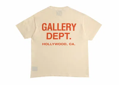 Pre-owned Gallery Dept. Men's  Souvenir T-shirt In Cream/orange