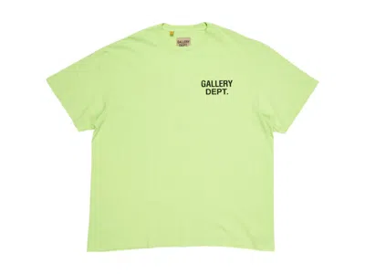 Pre-owned Gallery Dept. Men's  Souvenir T-shirt In Lime Green