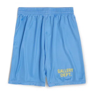 Pre-owned Gallery Dept. Men's  Studio English Logo Gym Shorts In Blue