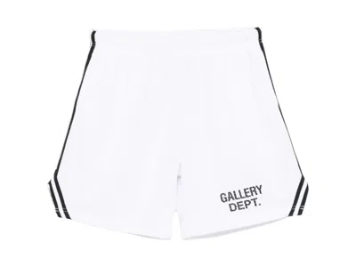 Pre-owned Gallery Dept. Men's  Venice Court Shorts In White W/blck