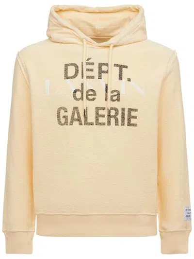 Pre-owned Gallery Dept. Men's  X Lanvin Logo Washed Cotton Relaxed Hoodie In Beige In Sand