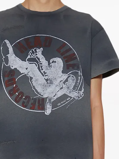 Gallery Dept. Headline Records Cotton T-shirt In Grey