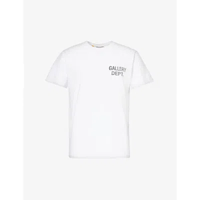 Gallery Dept. Gallery Dept Mens White Souvenir Logo-print Cotton-jersey T-shirt