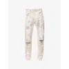 Gallery Dept. Mens Archival White Overtime Distressed Denim Jeans In White