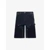 Gallery Dept. Mens Black Carpenter Cut-off Distressed Denim Shorts In Black