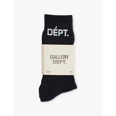 Gallery Dept. Mens Black Dept Logo Cotton-blend Socks