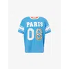 Gallery Dept. Mens Blue/red Layered Patch Cotton-jersey T-shirt In Blue
