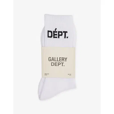 Gallery Dept. Mens Clean White Dept Logo Cotton-blend Socks In Blue