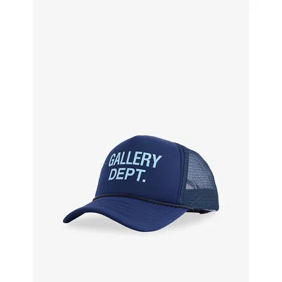 Gallery Dept. Mens Deep Navy Logo-print Woven Trucker Cap In Blue