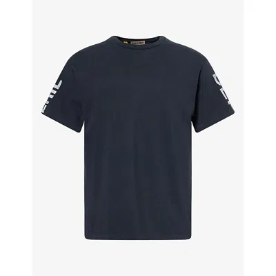 Gallery Dept. Mens French Collector Printed Cotton T-shirt Washed Black In Blue