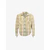 Gallery Dept. Mens Light Green Marley Plaid-print Cotton Flannel Shirt In Multi