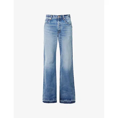 Gallery Dept. Mens Medium Washed Indigo Melrose Straight-leg Denim Jeans In Blue
