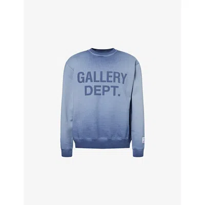 Gallery Dept. Mens Navy Basic Crewneck Cotton-jersey Sweatshirt In Blue