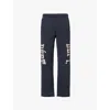 Gallery Dept. Mens Vintage Black Text-print Flared-leg Cotton-jersey Jogging Bottoms