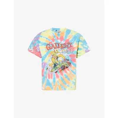 Gallery Dept. Mens Tie Dye Rally Tie-dye Graphic-print Cotton-jersey T-shirt Xl In Multi