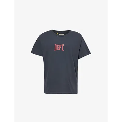 Gallery Dept. Mens Gym Logo Short-sleeves Relaxed-fit Cotton-jersey T-shirt Vintage Black In Vintage Black