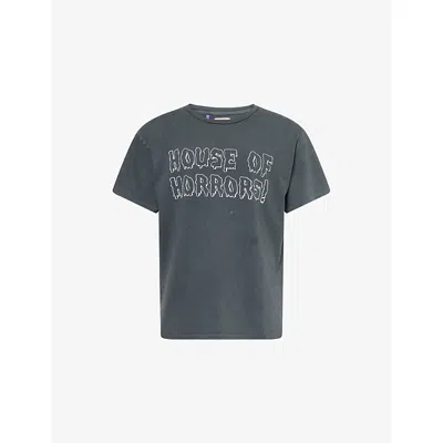 GALLERY DEPT. MENS VINTAGE BLACK HORRORS GRAPHIC-PRINT COTTON T-SHIRT XS