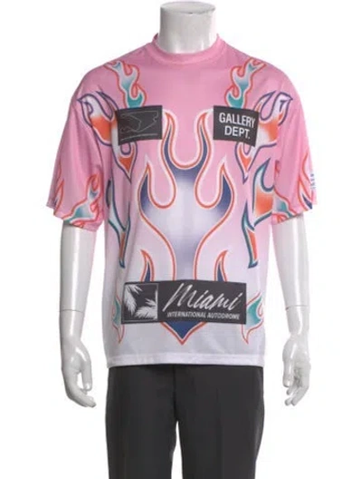Pre-owned Gallery Dept. Miami International Autodrome Graphic Print T-shirt In Pink