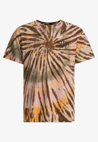 Gallery Dept. Miami Crew Neck Graphic Tie Dye T Shirt In Multi
