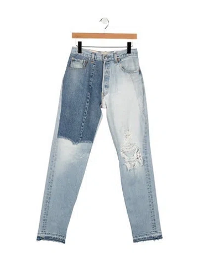 Pre-owned Gallery Dept. Mid-rise Straight Leg Jeans In Blue