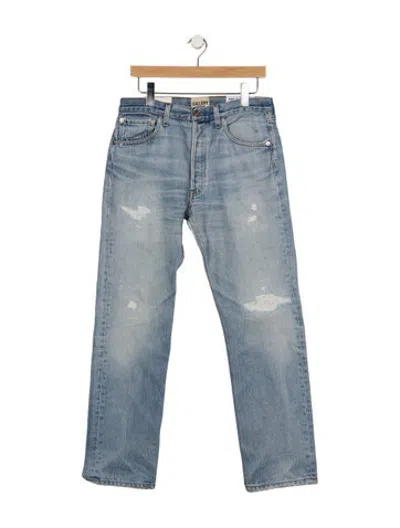 Pre-owned Gallery Dept. Mid-rise Straight Leg Jeans In Blue