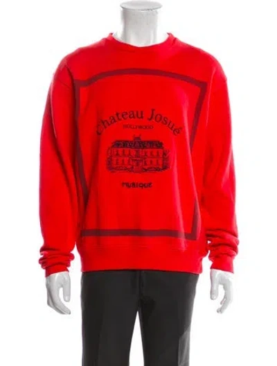 Pre-owned Gallery Dept. Musique Graphic Print Pullover In Red