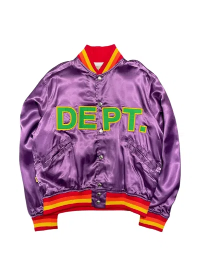 Gallery Dept. Mvp Satin Bomber Jacket In Purple