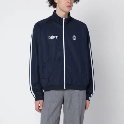 Gallery Dept. Navy Cotton Zip Hoodie In Blue