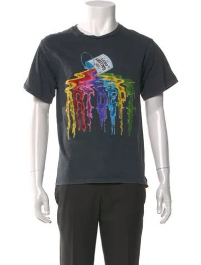 Pre-owned Gallery Dept. Paint Spill Graphic Print T-shirt In Grey