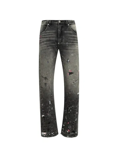 Gallery Dept. Paint Splatter-detail Jeans In Black