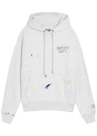 Gallery Dept. Paint Splatter-effect Cotton-blend Sweatshirt In Gray