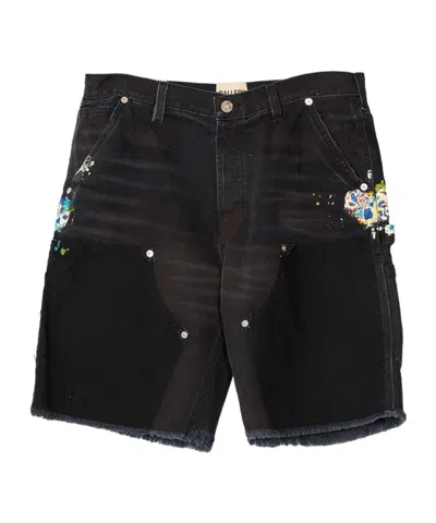 GALLERY DEPT. PAINT-SPLATTER FRAYED CARGO SHORTS