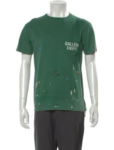 Pre-owned Gallery Dept. Paint Splatter Logo Graphic Print T-shirt In Green
