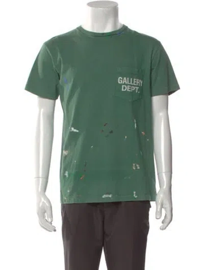 Pre-owned Gallery Dept. Paint Splatter Logo Graphic Print T-shirt In Green