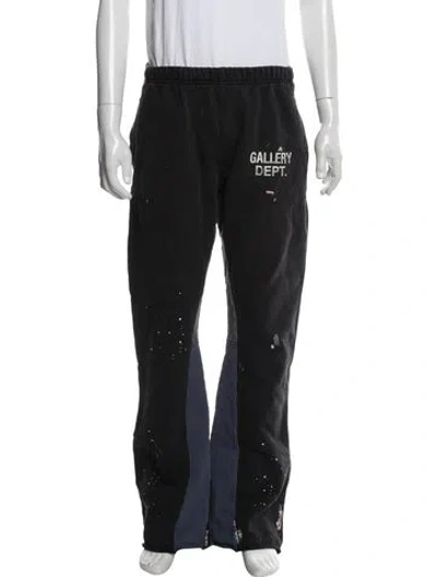 Pre-owned Gallery Dept. Paint Splatter Logo Sweatpants Graphic Print Lounge Bottoms In Gray