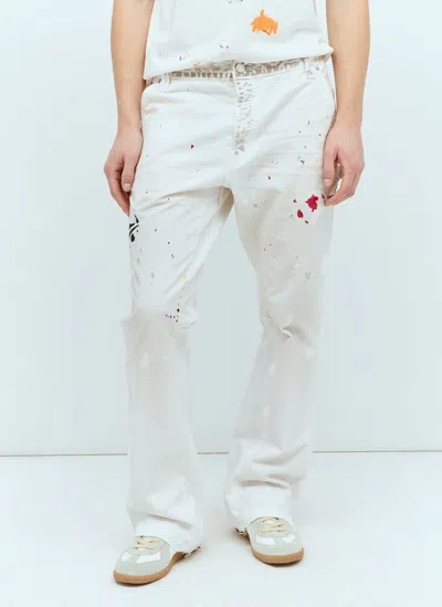 Gallery Dept. Painted Carpenter Flared Jeans In White
