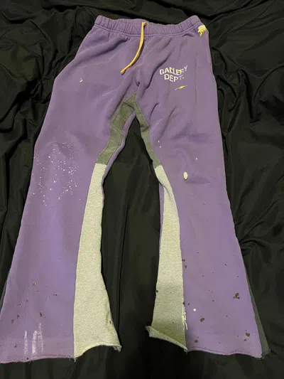 Pre-owned Gallery Dept. Painted Flare Sweatpants Purple Large Joggers