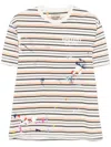 Gallery Dept. Gallery Dept Mens Multi Nelson Striped-pattern Cotton-jersey T-shirt In Neutrals