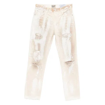 Gallery Dept. Paint-splatter Distressed Jeans In Neutral