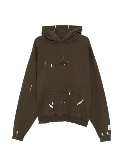 Gallery Dept. French Logo Paint Effect Hooded Sweatshirt In Animal Print