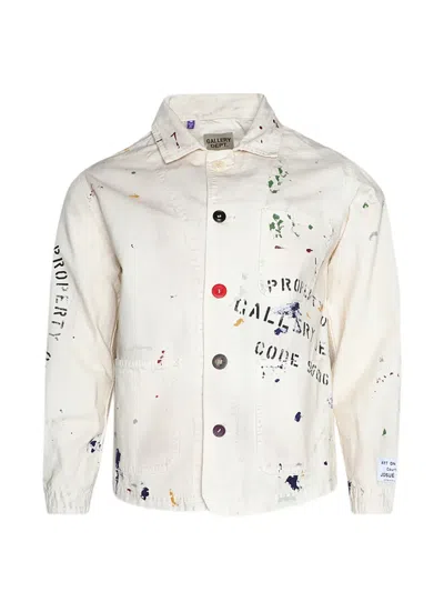 Gallery Dept. Paint-splatter Shirt Jacket In Neutral