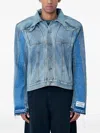 Gallery Dept. Ford Trucker Jacket Contrast Panels Collar In Blue