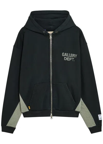 Gallery Dept. Panelled Hooded Cotton Sweatshirt In Gray