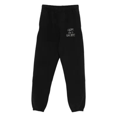 Gallery Dept. Tapered Logo-print Cotton-jersey Sweatpants In Black