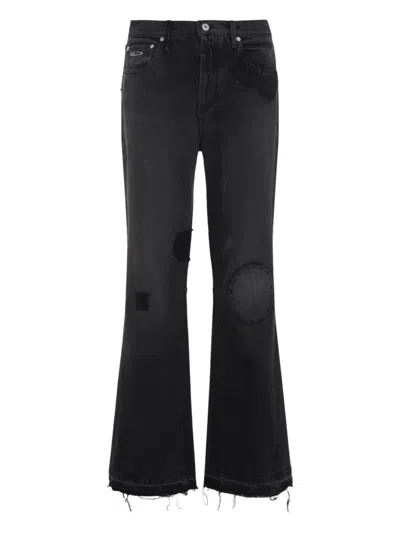 Gallery Dept. Patched Frayed Jeans In Black