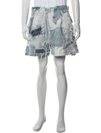 Pre-owned Gallery Dept. Patchwork Denim Zuma Denim Shorts In Blue
