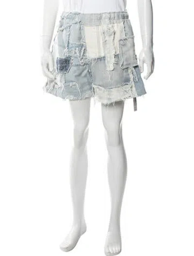 Pre-owned Gallery Dept. Patchwork Denim Zuma Denim Shorts In Multicolor