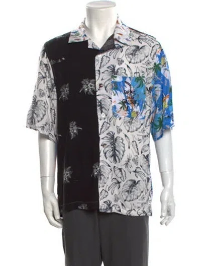 Pre-owned Gallery Dept. Patchwork French Logo Floral Print Shirt In White